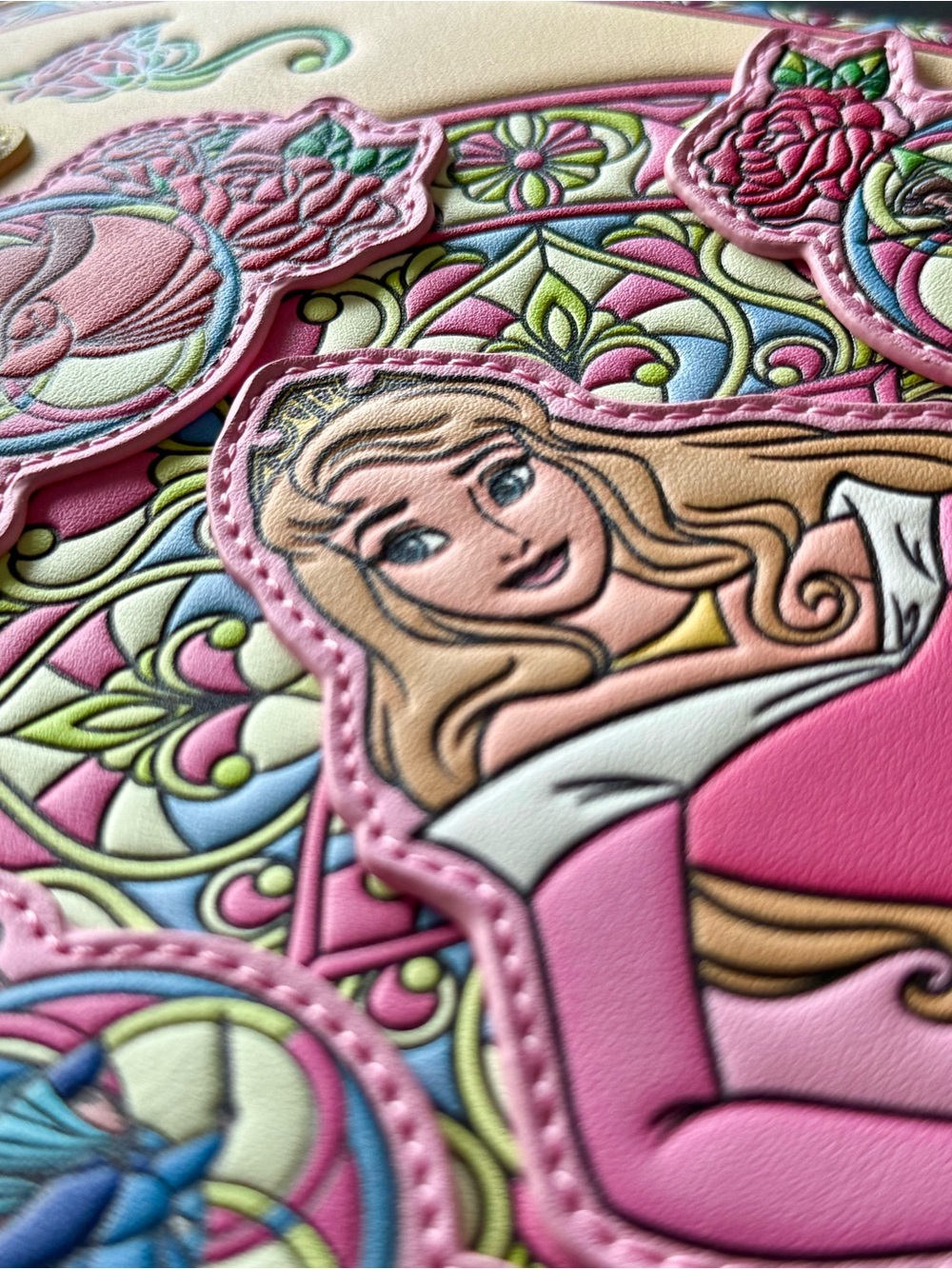 Loungefly Pink and Cream Aurora Stained-Glass Mini Backpack - Picture 12 of 15